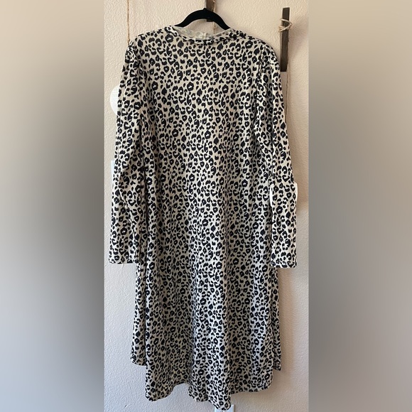 Neutral leopard duster open cardigan - Picture 2 of 3